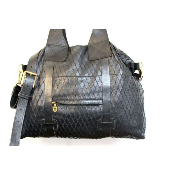 XL AMAZING JAS MB IBW LTD LONDON BLACK GENUINE LEATHER TOTE SHOULDER BAG HANDBAG - Picture 4 of 12